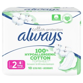 Always Σερβιέτες Cotton Protection No2 Ultra Long 10τμχ