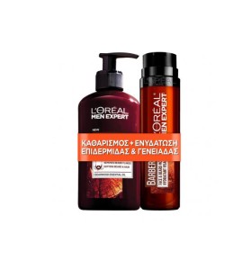 Loreal Paris Set Men Expert Barber Club Καθαρισμός 3 σε 1 για πρόσωπο,μούσια,μαλλιά 200ml + L Oreal Paris Men Expert Barber Club Κρέμα για πρόσωπο και γένια 50ml
