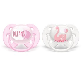 Avent Ultra Soft SCF222/02 Ορθοδοντικές Πιπίλες για Κορίτσια 0-6m 2τμχ