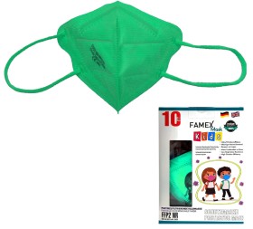 Famex Mask Kids Παιδικές Μάσκες Προστασίας Λαχανί FFP2 NR 10τμχ