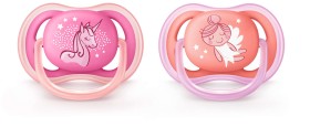 Avent Ultra Air 6-18m SCF345/22 Ορθοδοντική Πιπίλα Σιλικόνης Ρόζ 2Τμχ