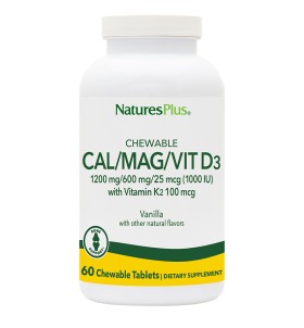 NATURES PLUS CAL/MAG/VIT D3/ VIT K2 Vanilla 60 chewable