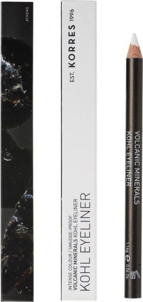 Korres Volcanic Minerals Kohl Eyeliner Μολύβι Ματιών 03 White/Λευκό 1.14g