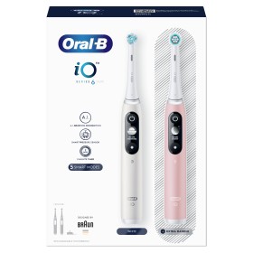 Oral-B iO Series 6 Duo Ηλεκτρική Οδοντόβουρτσα Magnetic White + Ηλεκτρική Οδοντόβουρτσα Magnetic Pink 1 set