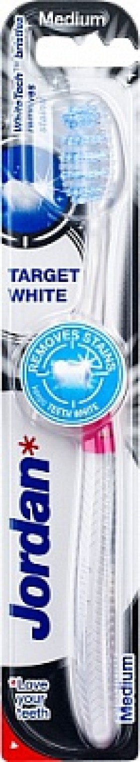 JORDAN Target White Οδοντόβουρτσα Medium 1τμχ.