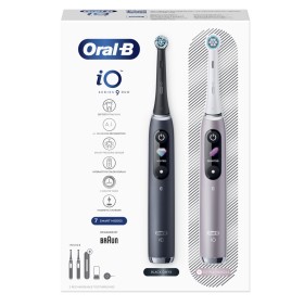 Oral-B iO Series 9 Duo Ηλεκτρική Οδοντόβουρτσα Magnetic Black Onyx + Ηλεκτρική Οδοντόβουρτσα Magnetic Blush Pink 1 set