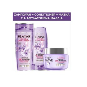 LOreal Paris Set Elvive Hydra Hyaluronic Shampoo 400ml + Elvive Hydra Hyaluronic Conditioner 300ml + Elvive Hydra Hyaluronic Mask 300ml