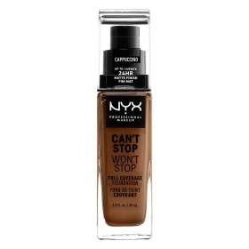 NYX PM Cant Stop Wont Stop Full Coverage Foundation  17 CAPPUCCINO 30ml