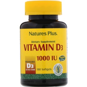 Natures Plus Vitamin D3 1000 IU 180 softgels