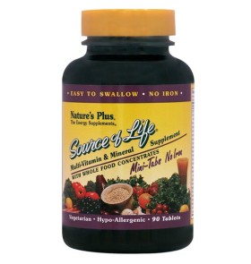 Natures Plus SOURCE OF LIFE, Mini tabs, no Iron, 90TABS