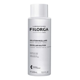 Filorga MICELLAR SOLUTION: 3 σε 1 νερό καθαρισμού. Καθαρίζει , αφαιρεί το μακιγιάζ & ενυδατώνει.  400gr