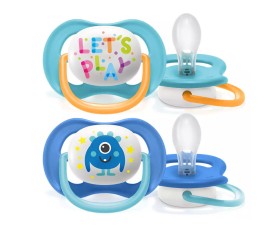 Avent Ultra Air Happy 6-18m SCF080/10 Ορθοδοντική Πιπίλα για Αγόρι 2τμχ