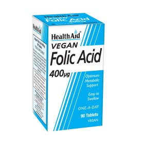 HEALTH AID FOLIC ACID 400ug TABLETS 90s