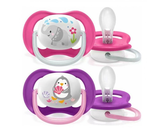 Avent Ultra Air Animals 6-18m SCF080/12 Ορθοδοντική Πιπίλα 2τμχ