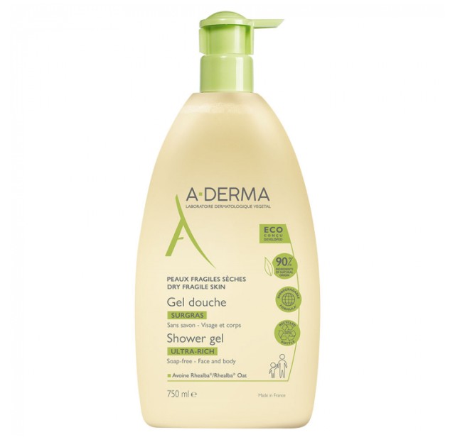 ADERMA GEL DOUCHE SURGRAS 750ML