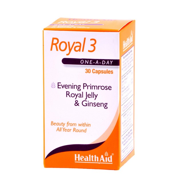 HEALTH AID ROYAL +3™ (ROYAL JELLY + E.P.O. + KOREAN GINSENG) CAPSULES 30S