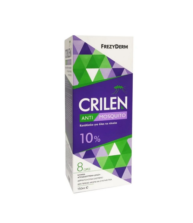 Frezyderm Crilen Anti-Mosquito Ενυδατικό Εντομοαπωθητικό Γαλάκτωμα Κατά των Κουνουπιών με 10% IR3535 150ml