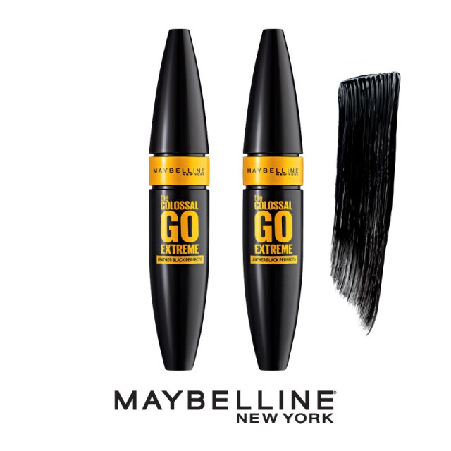 Maybelline Set The Colossal Go Extreme Volum Express Mascara  Leather Black Duo Pack 9,5ml