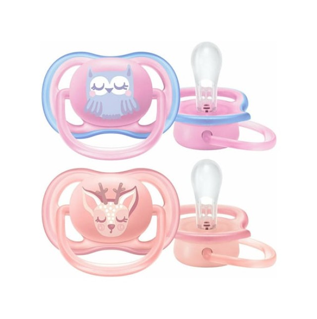 Avent Ultra Air 0-6m SCF085/02 Ορθοδοντική Πιπίλα Κορίτσι 2τμχ