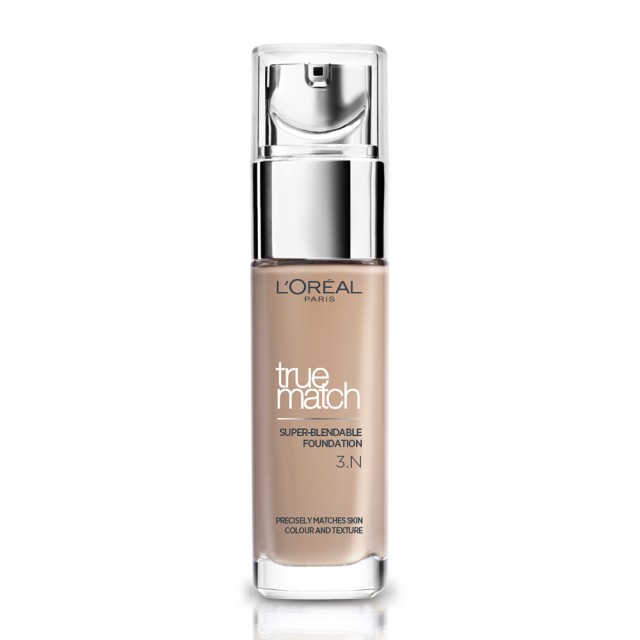 LOreal Paris True Match Super-Blendable Foundation 3.N Creamy Beige 30ml