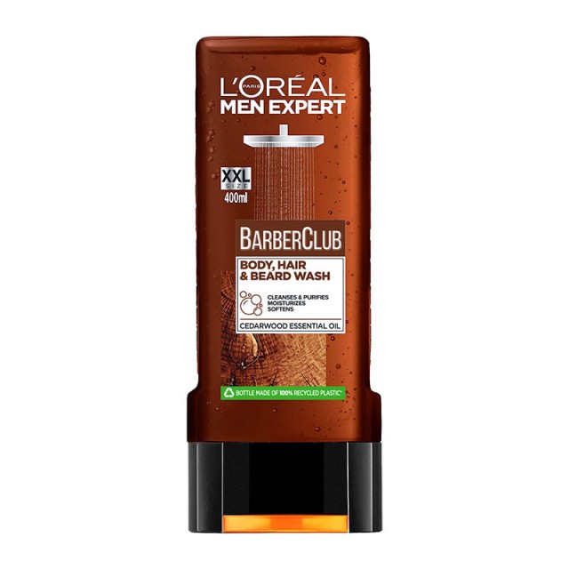 Loreal Paris Men Expert Barber Club Ενυδατικό Αφρόλουτρο με Αιθέριο Έλαιο Κέδρου 400ml