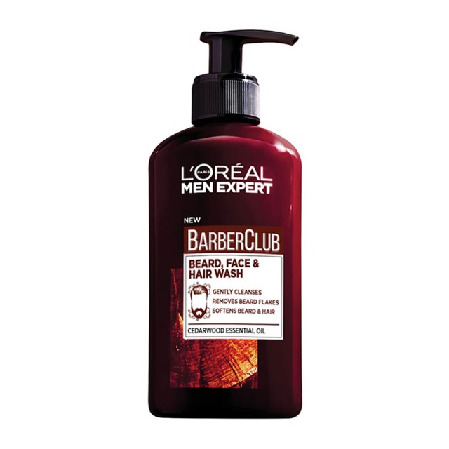 L Oreal Paris Men Expert Barber Club Καθαρισμός 3 σε 1, για πρόσωπο, μούσια, μαλλιά 200ml