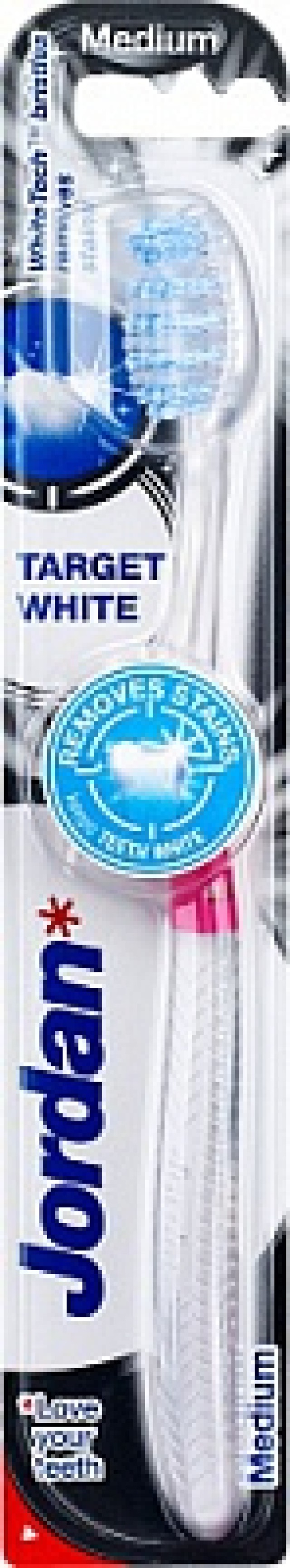 JORDAN Target White Οδοντόβουρτσα Medium 1τμχ.