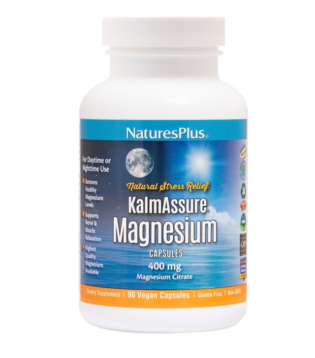 Natures Plus Kalm Assure Magnesium 400mg Magnesium Citrate 90VCaps