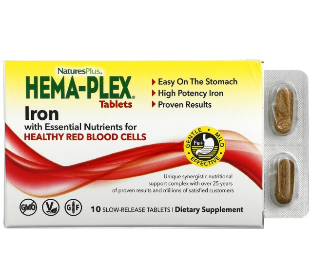 Natures Plus Hema-Plex Iron 10Tabs