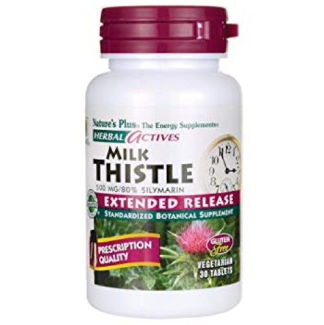 Natures Plus Milk Thistle 500mg Extended Release 30 veg.tabs