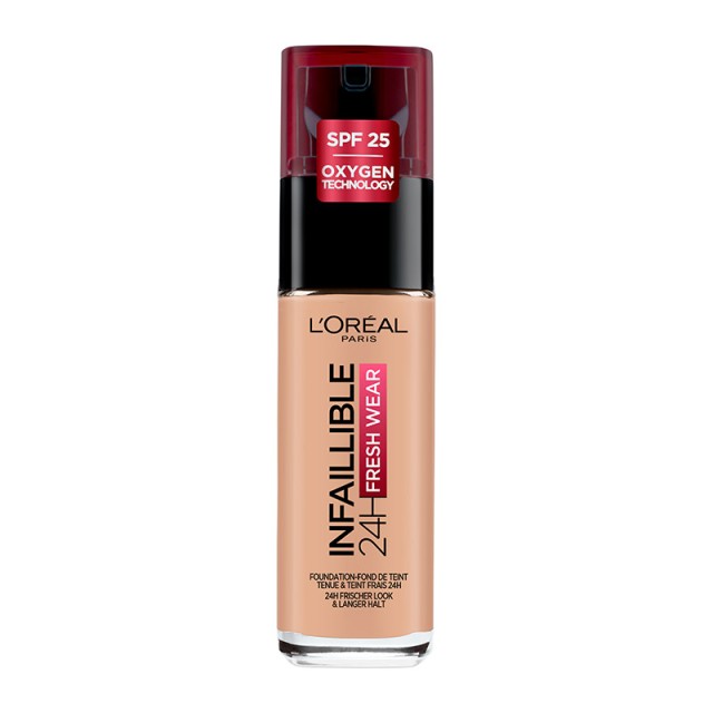 Loreal Paris ΙΝFAILLIBLE 24H ΥΓΡΟ ΜΕΙΚΑΠ ΓΙΑ ΠΛΗΡΗ ΚΑΛΥΨΗ 245 GOLDEN HONEY 30ml