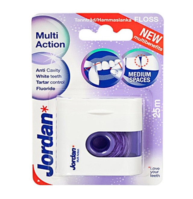 JORDAN Multi Action Floss Οδοντικό Νήμα 25m