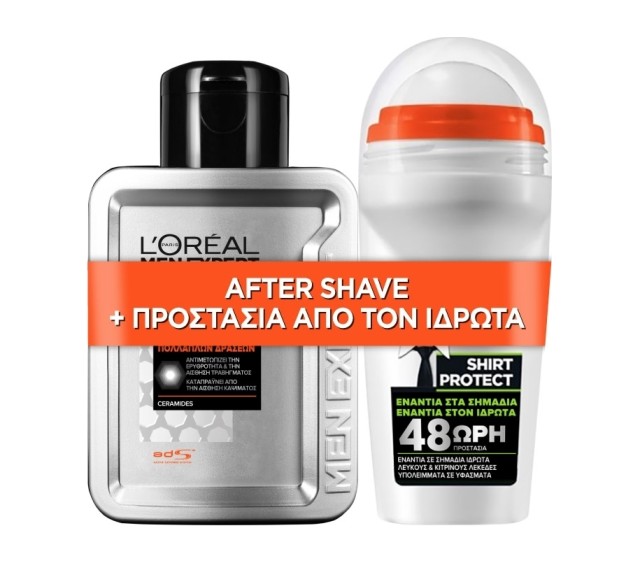 LOreal Paris Set Men Expert Hydra Energetic After Shave 100ml + Men Expert Shirt Protect Roll-on 50ml