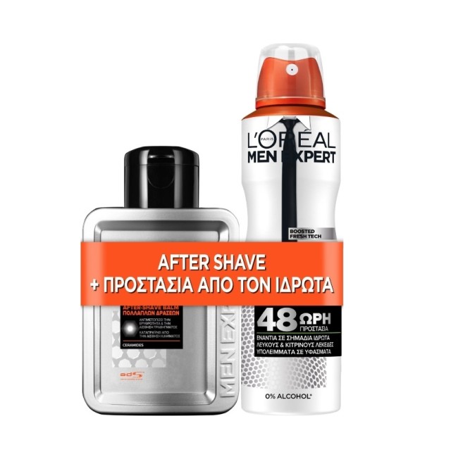 LOreal Paris Set Men Expert Hydra Energetic After Shave 100ml + Men Expert Spray Shirt Protect 150ml