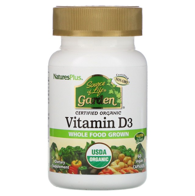 Natures Plus Source Of Life Garden Vitamin D3 Vegan Friendly Βιταμίνη D3 2.500IU 60caps