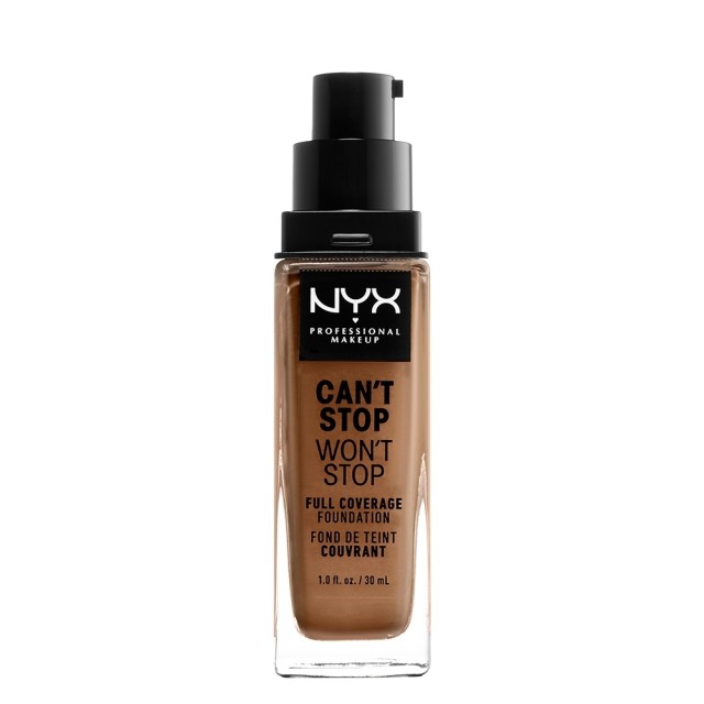 NYX PM Cant Stop Wont Stop Full Coverage Foundation  16 MAHOGANY 30ml