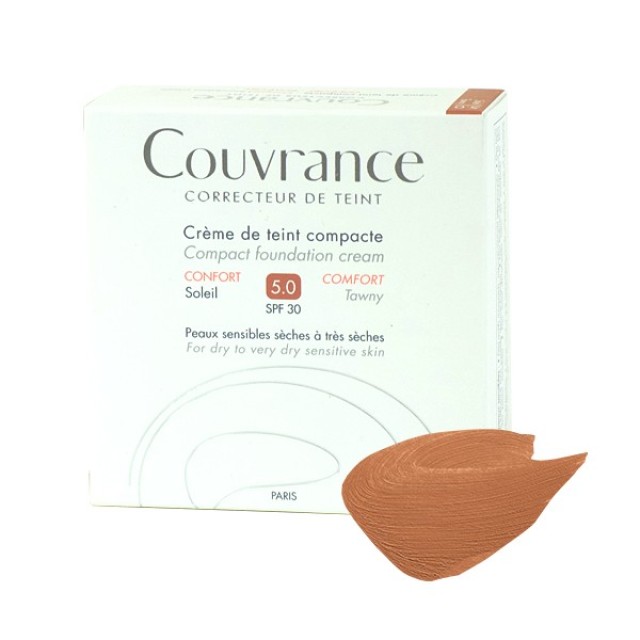 Avene Couvrance Creme de teint compacte CONFORT SPF30 Soleil 5.0 10g