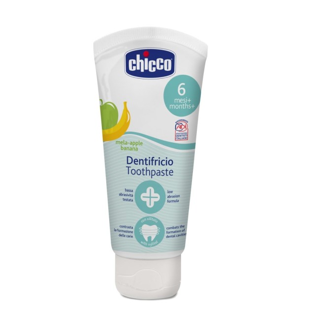 CHICCO ΟΔΟΝΤΟΠΑΣΤΑ ΜΕ ΓΕΥΣΗ ΜΗΛΟ & ΜΠΑΝΑΝΑ 50 ml, 6m+
