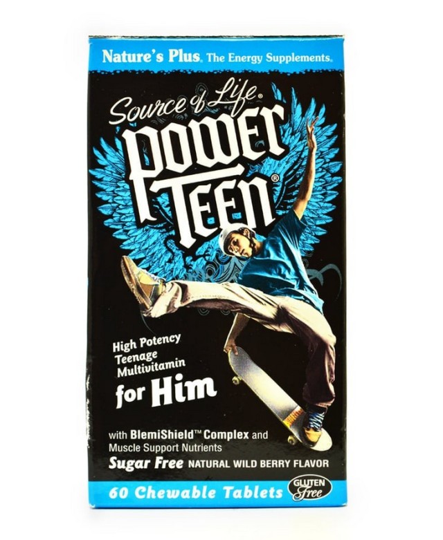 Natures Plus POWER TEEN FOR HIM 60CHEWTABS