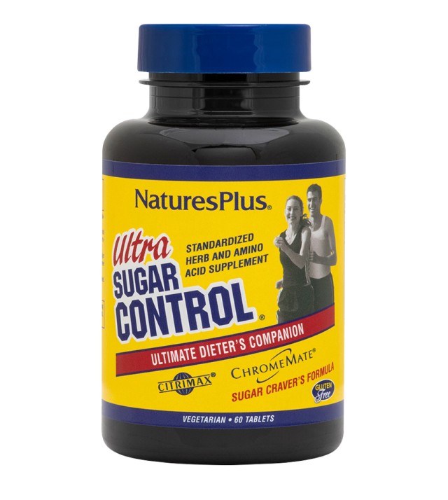 Natures Plus Sugar Control Καταπολέμηση της Βουλιμίας για Γλυκά. 60 Vcaps