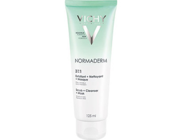 VICHY NORMADERM Exfoliant + Nettoyant + Masque 3 σε 1 Απολέπιση, Καθαρισμός & Μάσκα 125ml