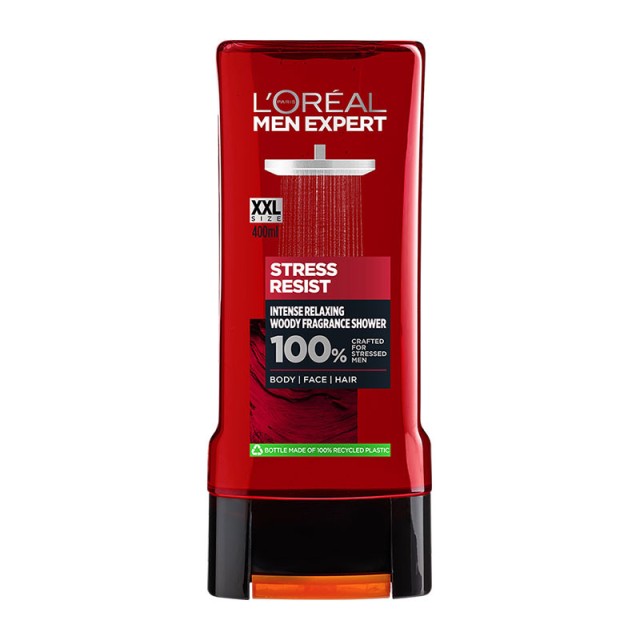 Loreal Paris Men Expert Stress Resist Αφρόλουτρο με Πλούσιο Ξυλώδες και Φρουτώδες Άρωμα 400ml
