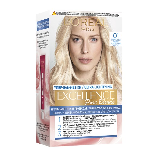 LOreal Excellence Creme 01 Υπέρ-ξανθο Φυσικό 48ml