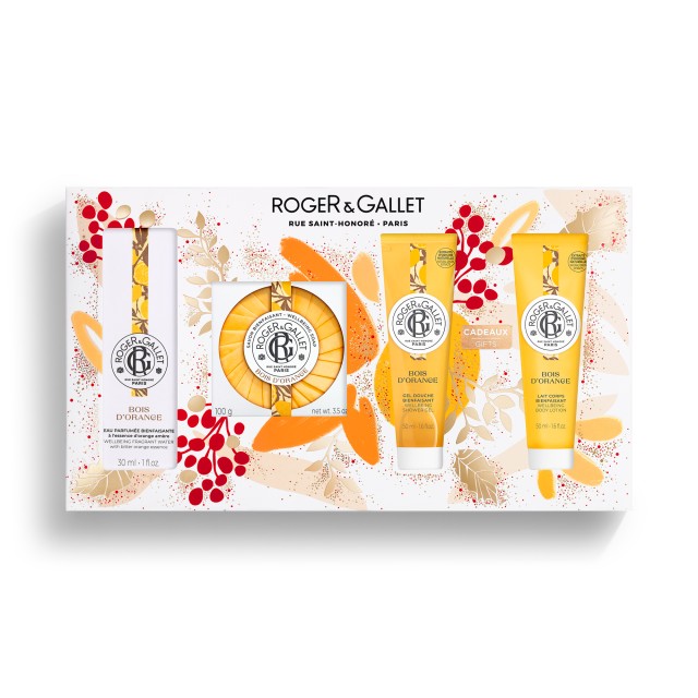 Roger&Gallet Set Bois DOrange Eau Parfumee Bienfaisante 30ml + Bois DOrange Savon Bienfaisant 100gr + Bois DOrange Gels Douche Bienfaisant 50ml + Bois DOrange Lait Corps Bienfaisant 50ml
