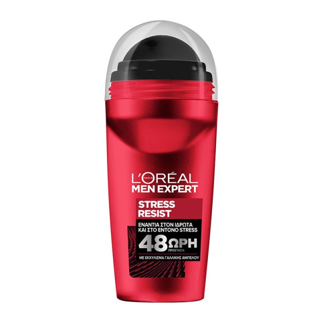 Loreal Paris Men Expert Stress Resist 48H Aποσμητικό Roll-On Εκχύλισμα Γαλλικής Άμπελου 50ml