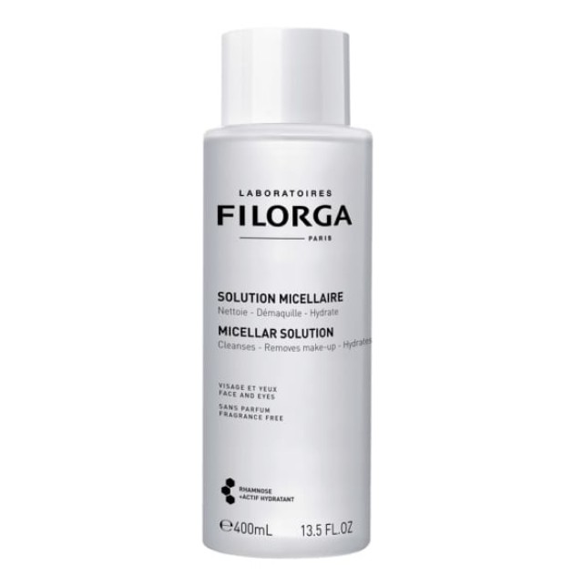 Filorga MICELLAR SOLUTION: 3 σε 1 νερό καθαρισμού. Καθαρίζει , αφαιρεί το μακιγιάζ & ενυδατώνει.  400gr