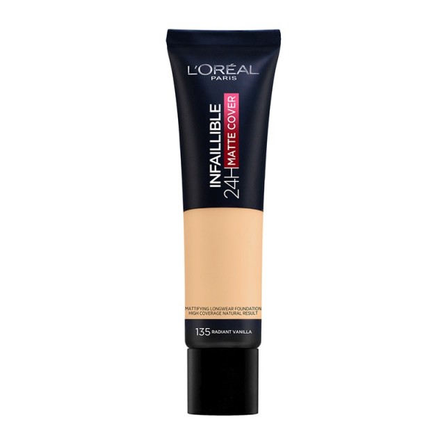 LOreal Paris Infaillible 24h Matte Cover Liquid Foundation 135 Radiant Vanilla 30ml