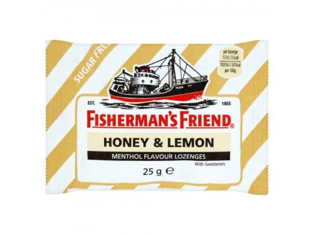 Fishermans Friend Καραμέλες με Γεύση Μέλι-Λεμόνι Sugar free 25gr