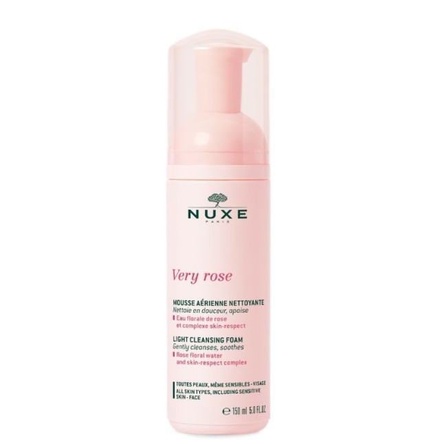 Nuxe Very Rose Light Cleansing Foam Αφρός Καθαρισμού Προσώπου 150ml