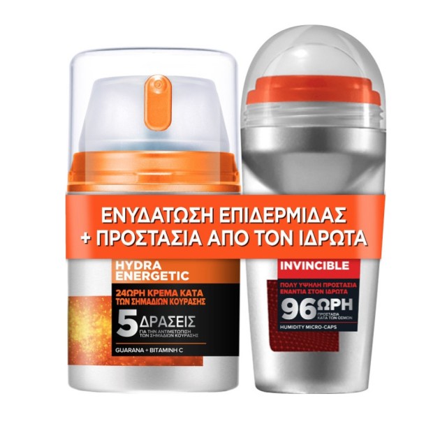 LOreal Paris Men Expert Set Hydra Energetic 24h Face Cream 48ml + Men Expert Invincible Deo Roll-on 50ml